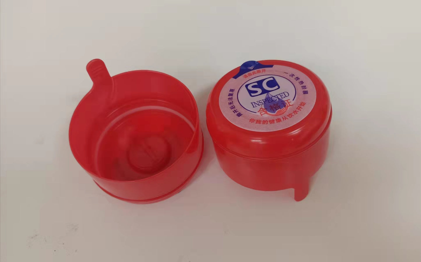 Dual-Color Disposable Cap with Tear-Off Edge | Gallon Seal Cap